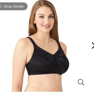 NWT Wacoal Wireless Awareness Soft cup black bra size 36DDD